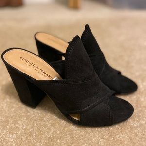 EUC black Christian Siriano for Payless Slides